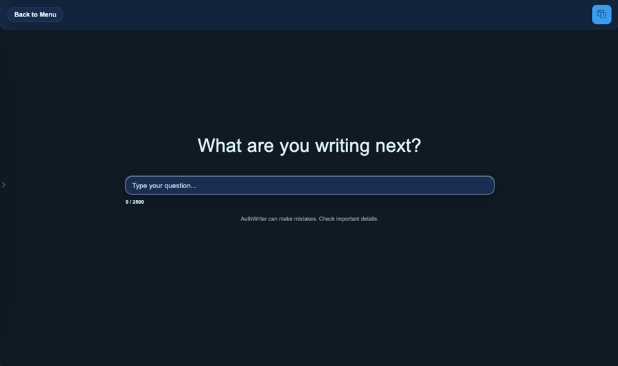 AI research panel in AuthWriter