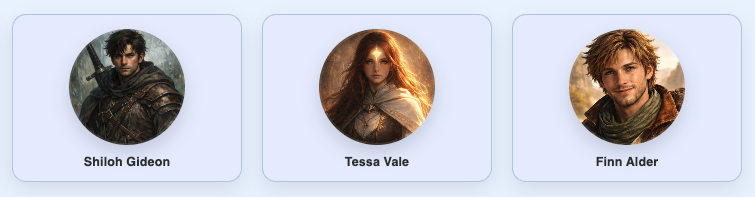 Character profile workspace