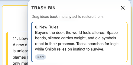 Plotting trash review panel